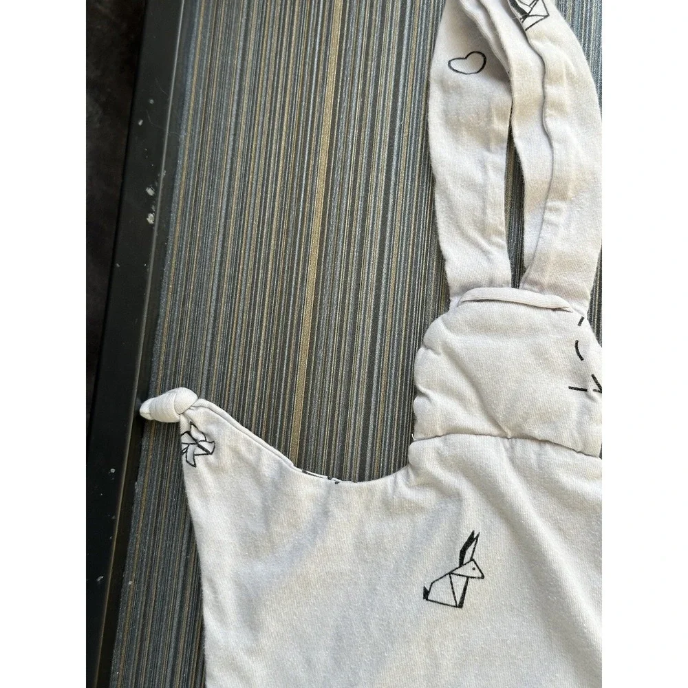 Gootoosh Baby Organic Cotton Boutique Bunny Rabbit Knotted‎ Lovey Blanket